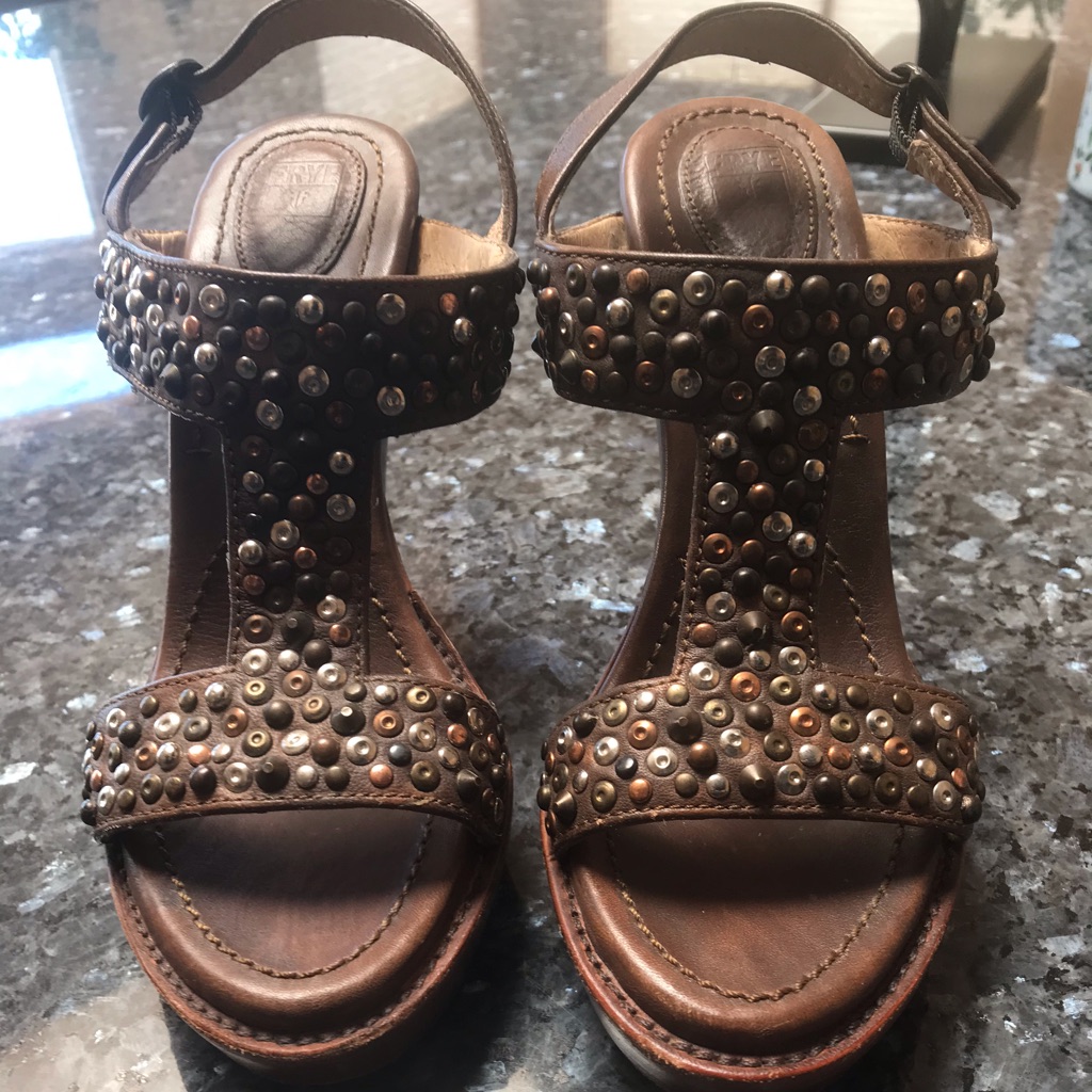 Frye Stud Embellished Heeled Sandals